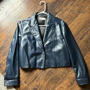 Zara Faux Leather Short Jacket/Blazer